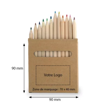 Boîte de 12 crayons de couleur en bois